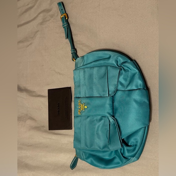 Teal Prada Small Purse - Picture 1 of 7